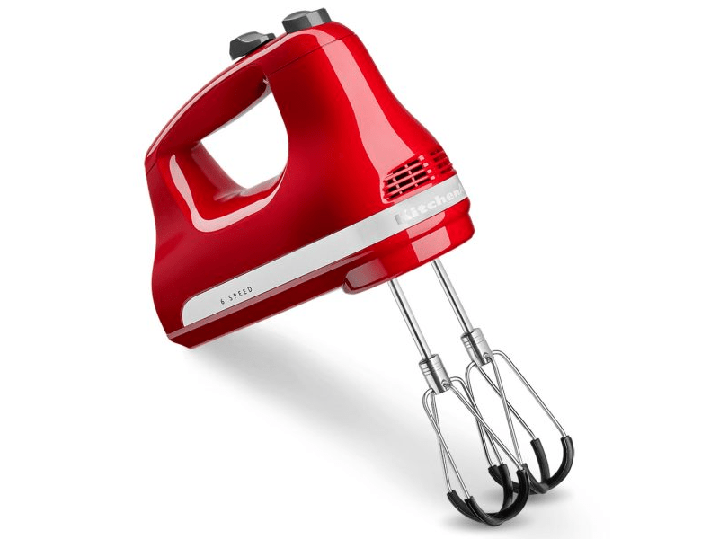 KitchenAid 5KHM6118EER 6-sebességes szilikonos kézi mixer, piros