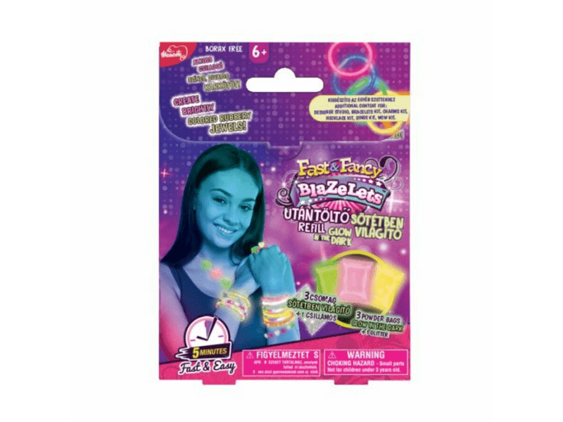 Fast&Fancy karkötőkészítő - sötétben világító utántöltő készlet (MMBLZ104G)