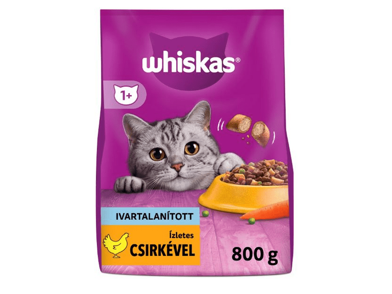 Whiskas Sterile száraz macskaeledel csirkével, 800g