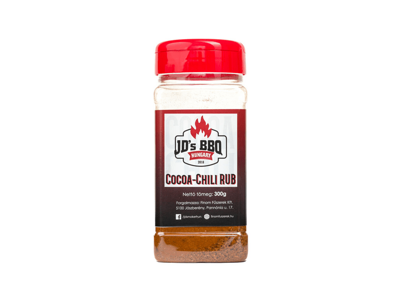 JD's BBQ Cocoa-Chili rub szóródobozban, 300 g