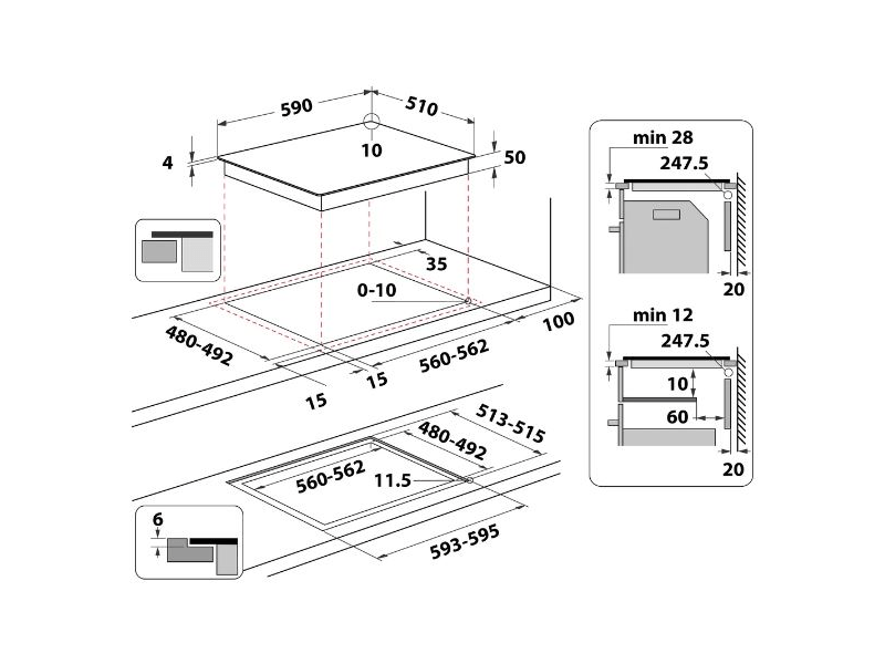 Whirlpool WB S2560 NE Ugradbena indukcijska ploča, crna
