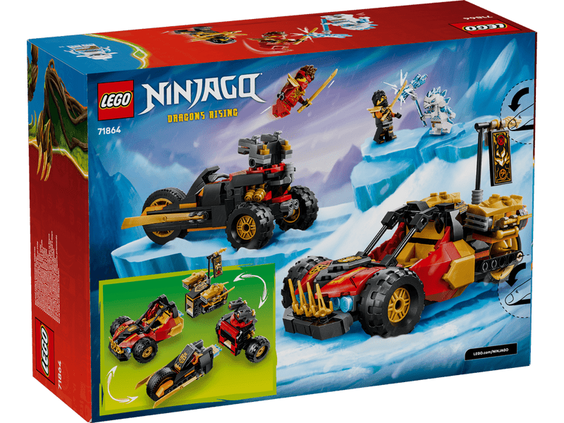 LEGO® Ninjago® Kai és Cole kombinálható járművei (71864)