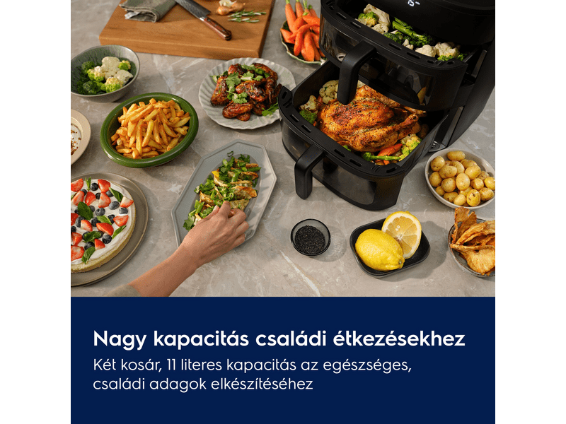 Electrolux EAFD11B 800 Dual Airfryer, fekete