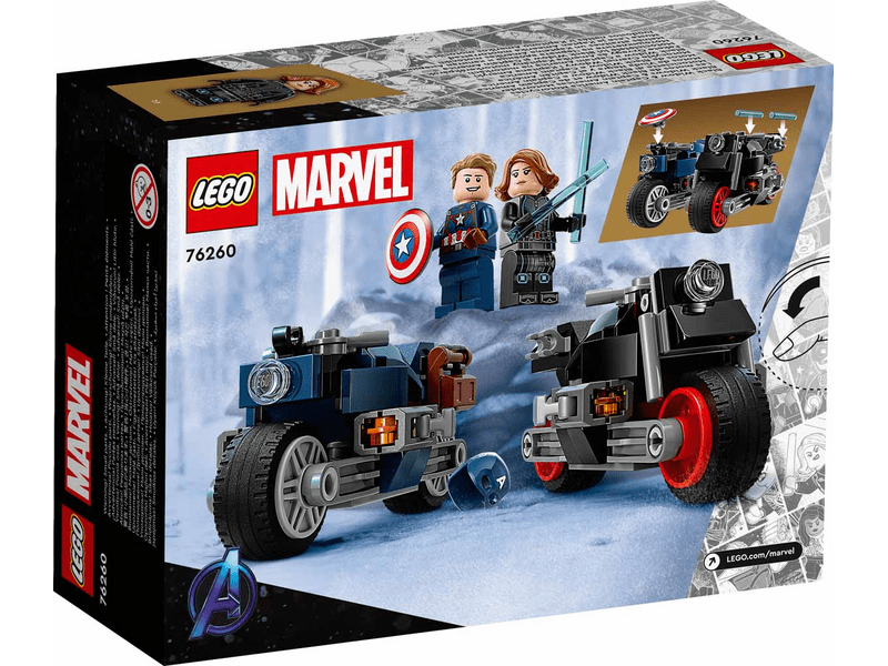 LEGO® Marvel Super Heroes Fekete Özvegy és Amerika Kapitány motorkerékpárok (76260)