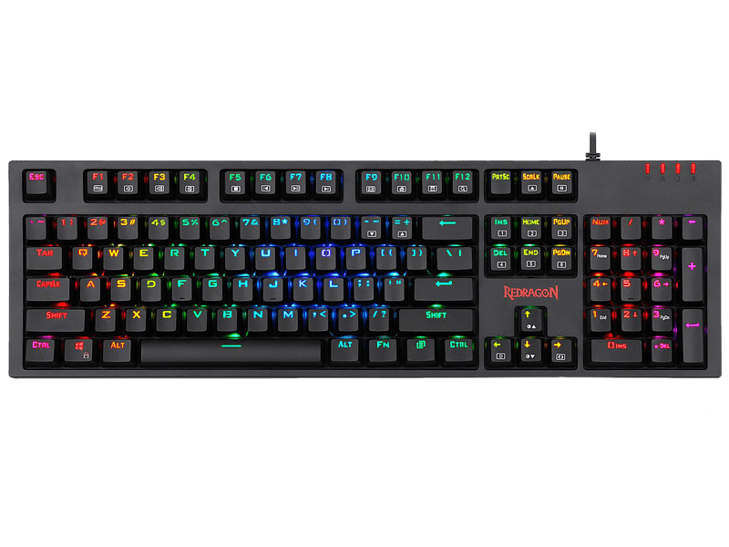 Redragon K592 Amsa-Pro RGB Gaming billentyűzet, Piros switch