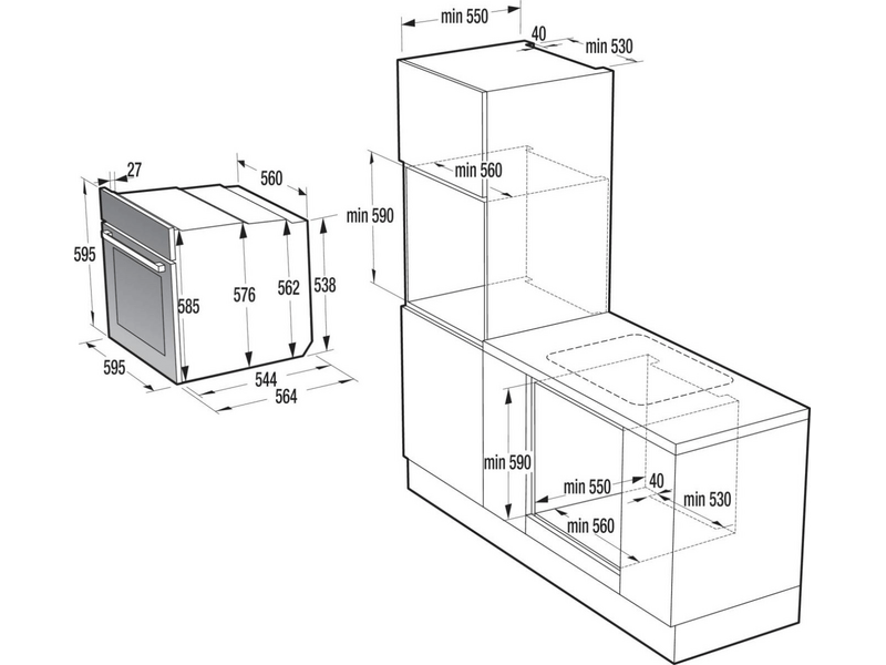 Gorenje BSA6737E15X Beépíthető sütő