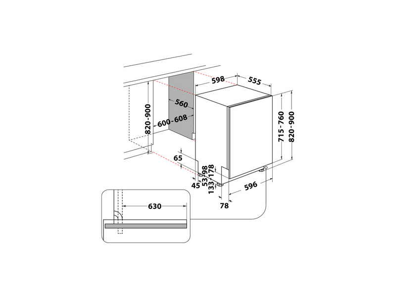 Whirlpool WH8IA15AM6L0 Beépíthető mosogatógép
