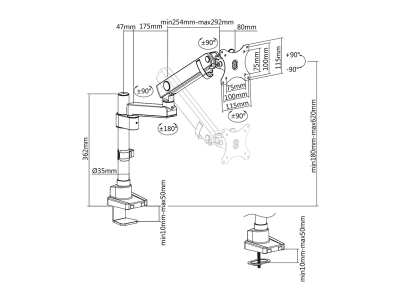 Stell SOS 2012 Zidni nosač za monitor, 13"-32"