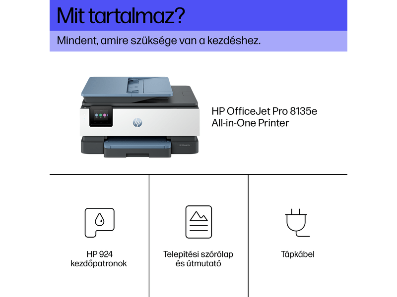 HP OfficeJet Pro 8135e All-in-One nyomtató (40Q47B) Instant Ink