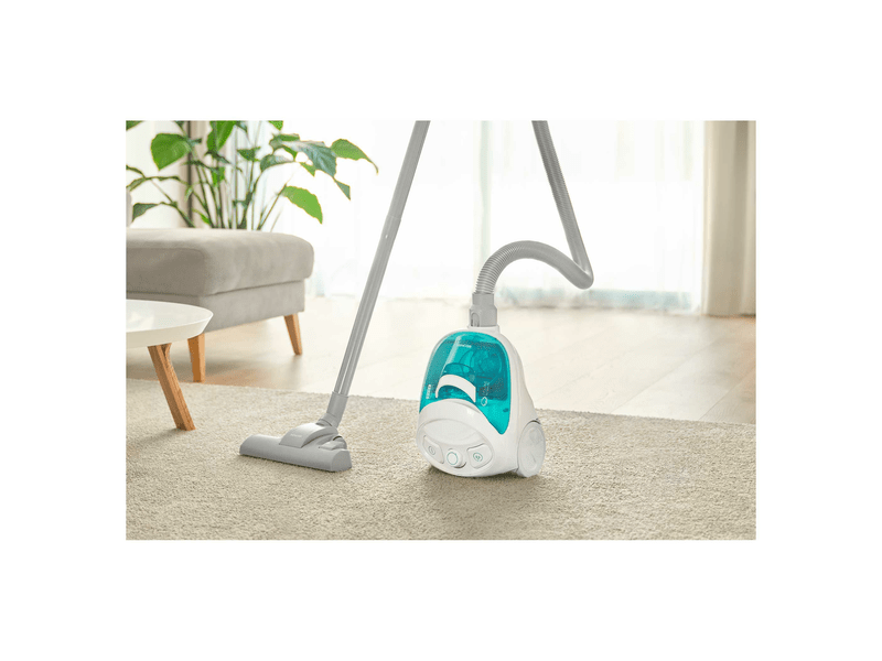 Porzsák nélküli porszívó,800W,fehér/kék