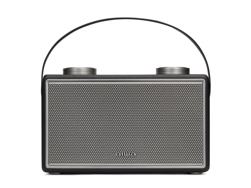 Aiwa Vintage otthoni bluetooth hangszóró FM rádióval, fekete (BSTU-800BK)