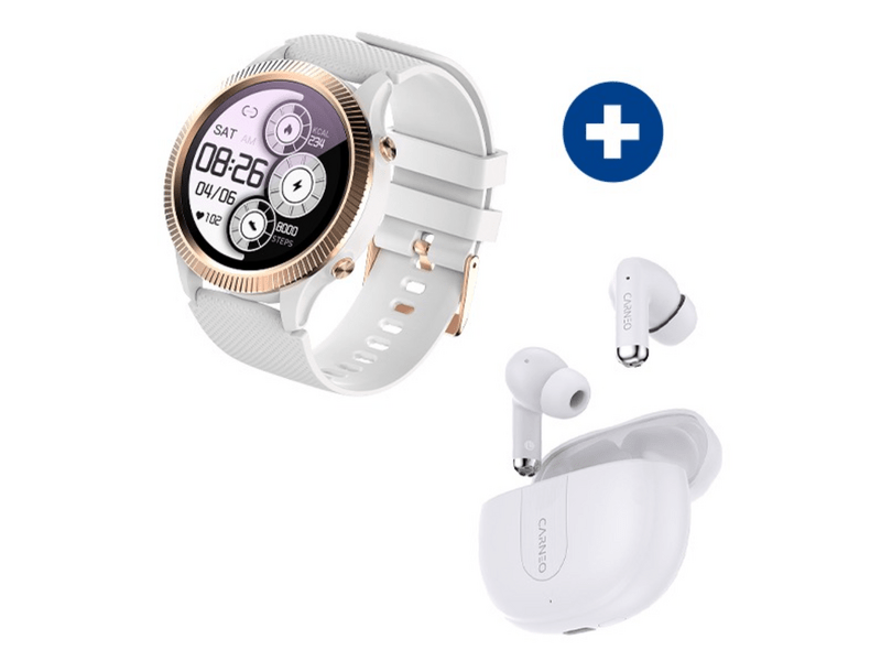 Carneo Athlete GPS Okosóra, arany + Carneo 4fun mini fülhallgató, fehér