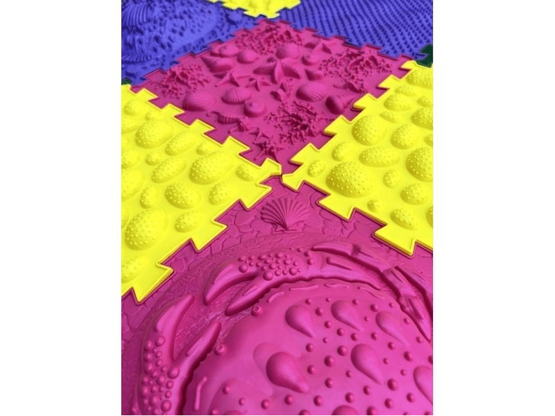 Ortho Puzzle: Ortopédiai masszázs szőnyeg szett, 12 darabos válogatás