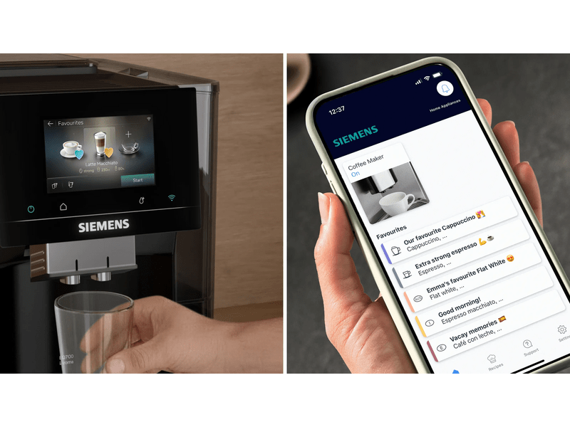Siemens EQ700 iAroma Automata kávéfőző, fekete (TQ725E03)