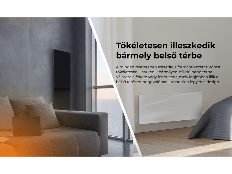 Aeno AGH1S Premium Eco Smart Infravörös/konvekciós fűtőpanel, fehér