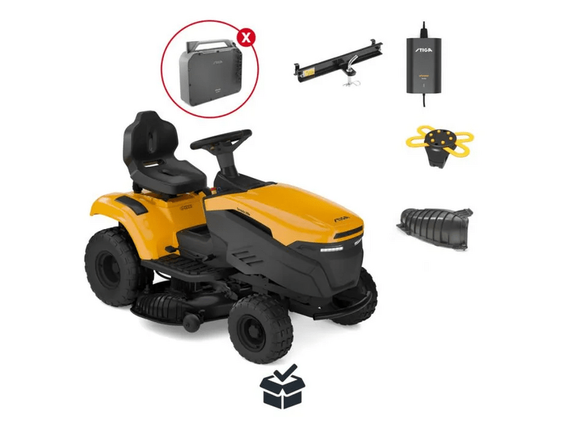 Stiga Tornado 398e Akkus fűnyíró traktor (akku nélkül) (2T0670481/ST1)