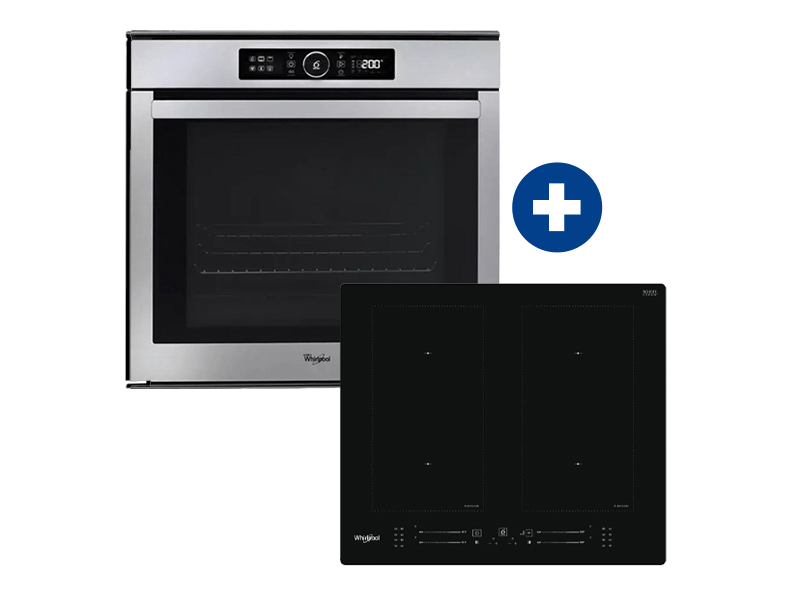 Whirlpool WLS8560AL Beépíthető indukciós főzőlap + Whirlpool AKZM 8480 IX Beépíthető sütő, inox