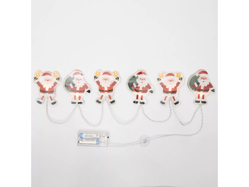 Home MLS6 Mikulás fényfüzér, szilikon, 6db melegfehér LED