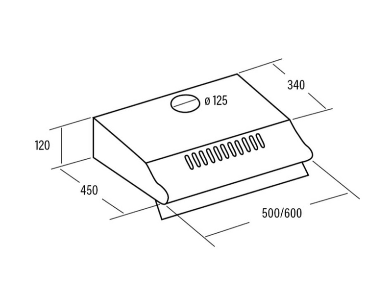 Cata P-3060 IX/L Hagyományos páraelszívó, inox