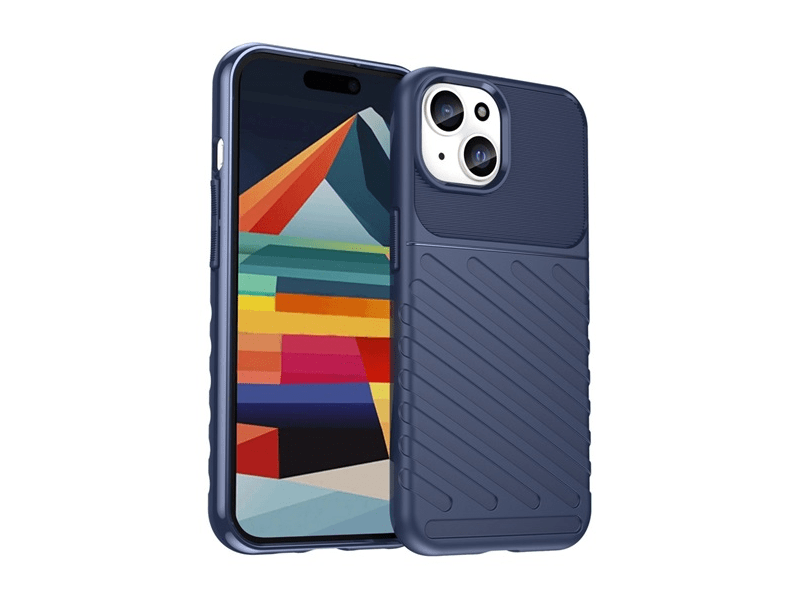 Gigapack Apple iPhone 15 Szilikon telefonvédő tok, sötétkék (GP-144922)