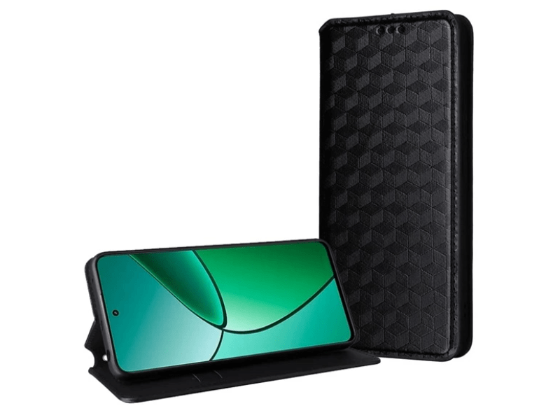 Gigapack vivo V40 SE 5G Bőr hatású flip tok, fekete (GP-159772)