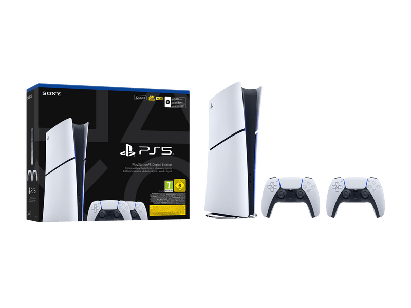Sony PlayStation 5 (PS5) Slim Digital Edition Játékkonzol (825 GB) + DualSense Wireless Controller