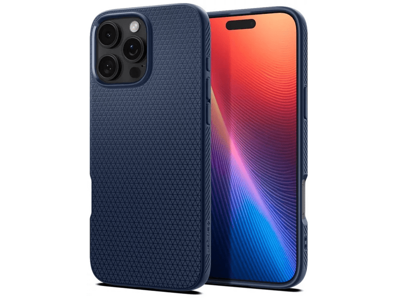 Spigen ACS08118 iPhone 16 Pro Szilikon tok, sötétkék