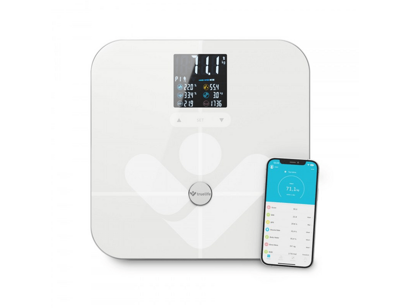 TrueLife FitScale W7 BT intelligens személymérleg, fehér