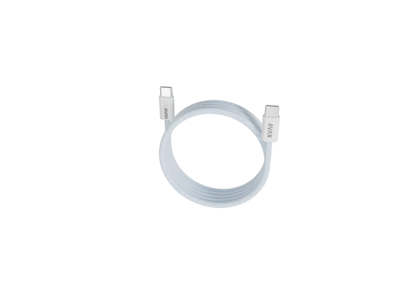 Avax CB610LB MAGNETY 100W USB-C mágneses gyorstöltő kábel, világoskék