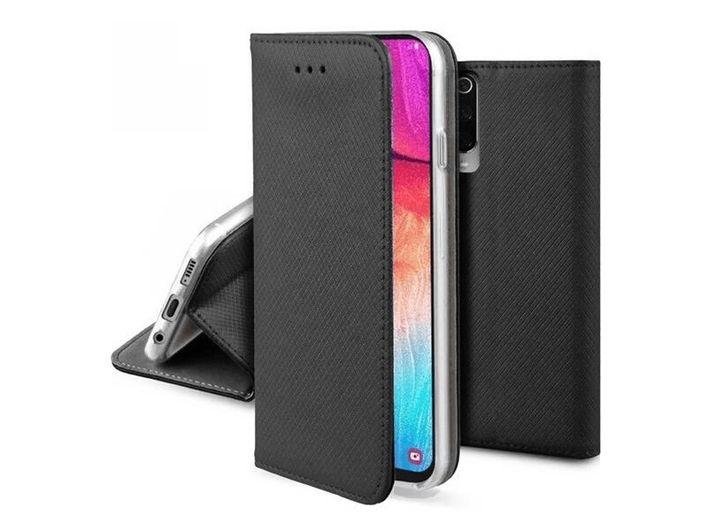 Gigapack Realme Note 50 Bőr hatású flip tok, fekete (GP-157280)