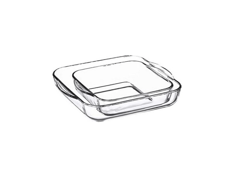 Borcam Jénai hőálló szögletes sütőtál, 2 részes (159028)