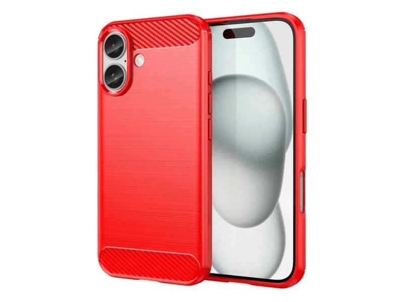 Gigapack iPhone 16 Plus Szilikon telefonvédő tok, piros (GP-160160)