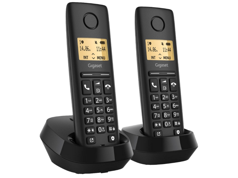 Gigaset Pure 100 DUO DECT Telefon, fekete (L36852-H3105-S201)