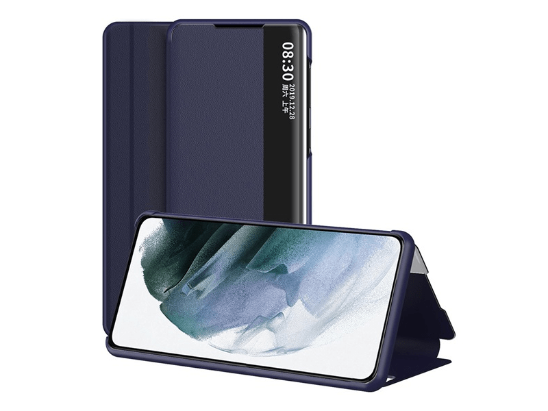 Gigapack Xiaomi Redmi Note 12 5G/Poco X5 5G Bőr hatású flip tok, sötétkék (GP-140435)