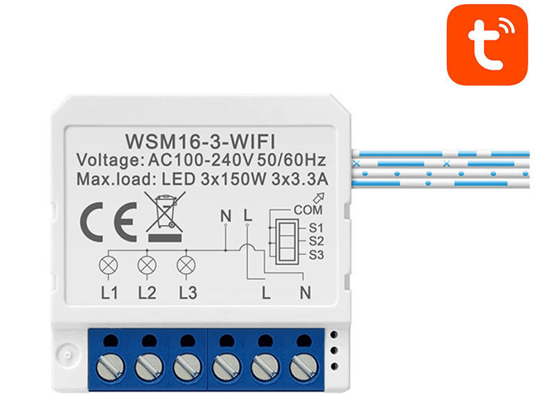 Avatto WSM16-W3 TUYA intelligens Wi-Fi fali kapcsoló