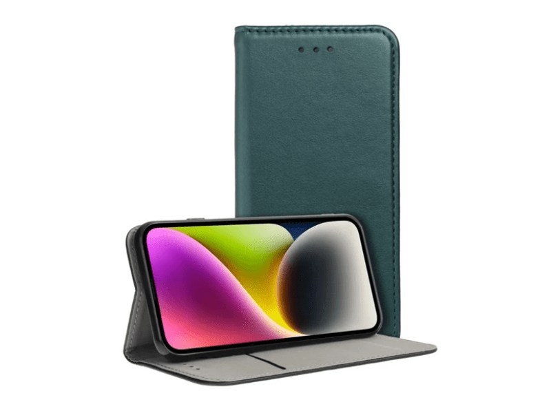 Gigapack Huawei Nova 12 SE Bőr hatású flip tok, sötétzöld (GP-158299)