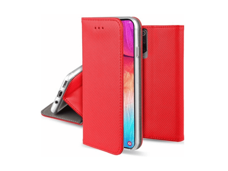 Gigapack Realme 12x Bőr hatású flip tok, piros (GP-158330)