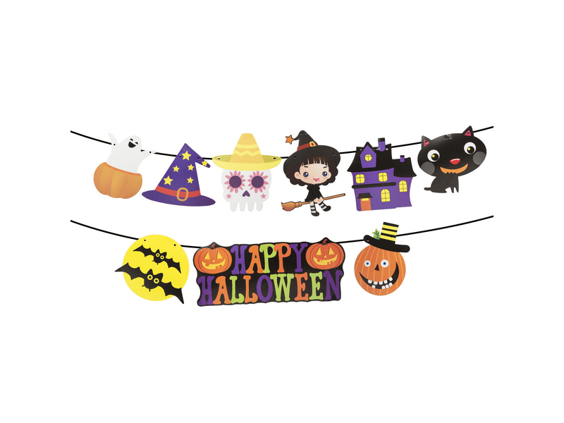 Family 58169 Halloween-i papír girland - többféle motívummal - 3,5 m