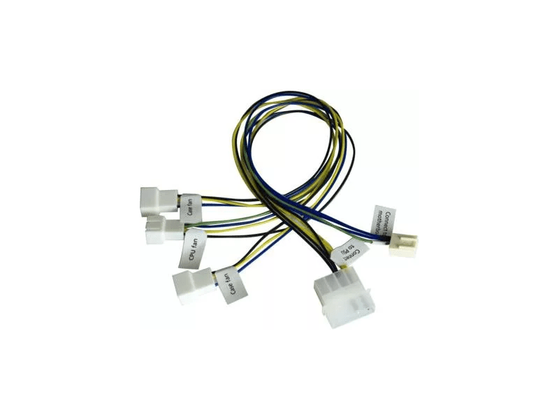 Akasa 4pin Molex - 3x 4pin PWM ventilátor kábel, 30cm (AK-CB002)