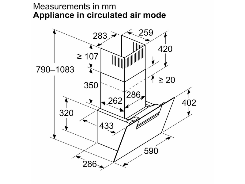 Bosch DWK67FN60 Falra szerelhető páraelszívó