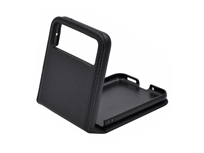 Gigapack Motorola Razr 40 Bőr hatású flip tok, fekete (GP-153581)