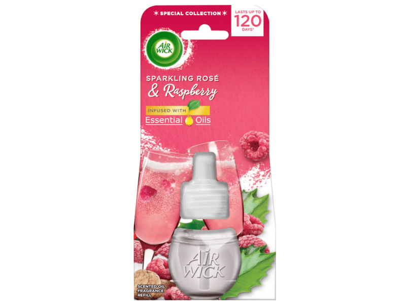 Air Wick elektromos utántöltő légfrissítő készülékhez - Rozé Pezsgő és Málna 6x19ml