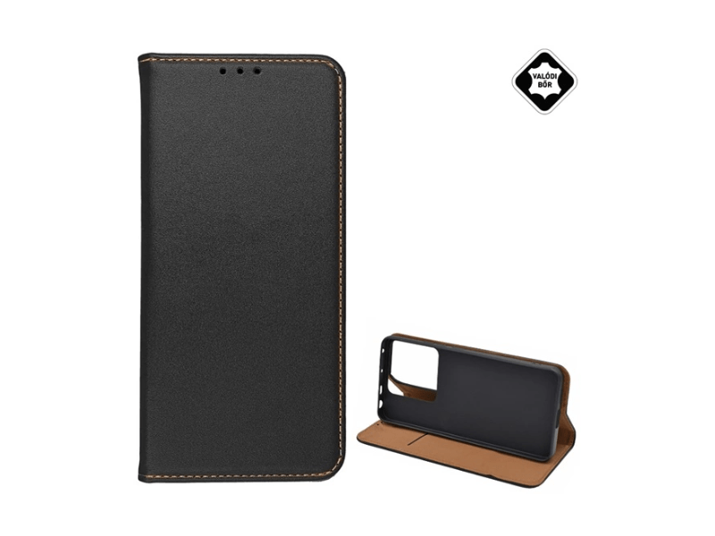 Gigapack Redmi Note 13 Pro 5G/Poco X6 Bőr flip tok, fekete (GP-154020)