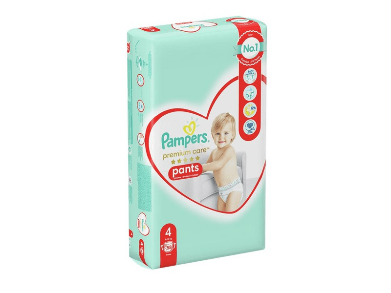 Pampers Premium Care Pants bugyipelenka, 4-es méret, 9-15kg, 58 db