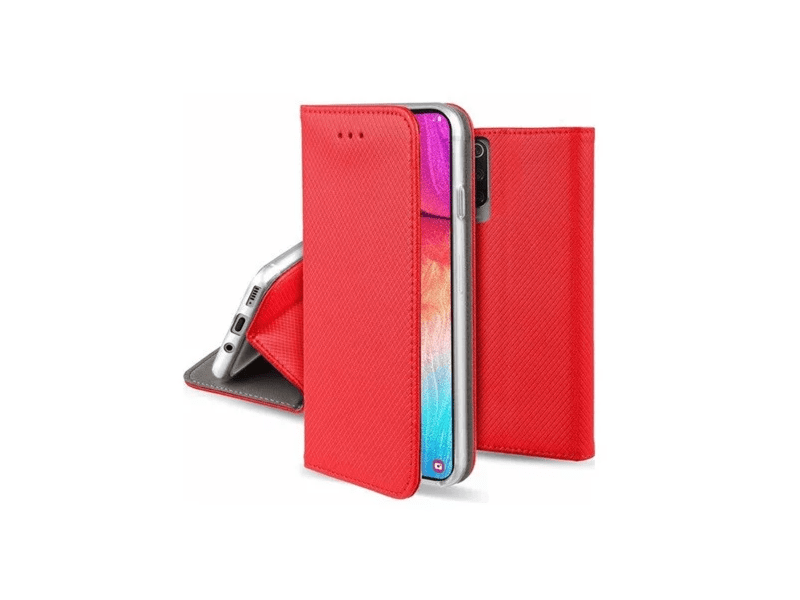 Gigapack Realme C67 4G Bőr hatású flip tok, piros (GP-155556)