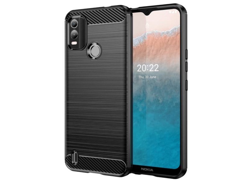 Gigapack Nokia C21 Plus Szilikon tok, fekete (GP-137163)