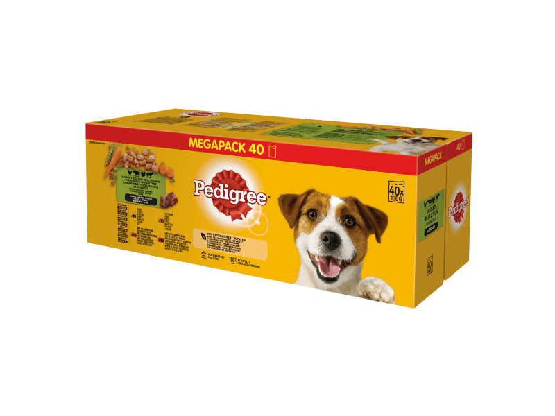 Pedigree tasakos eledel mártásban felnőtt kutyák számára, 40 x 100 g (419402)