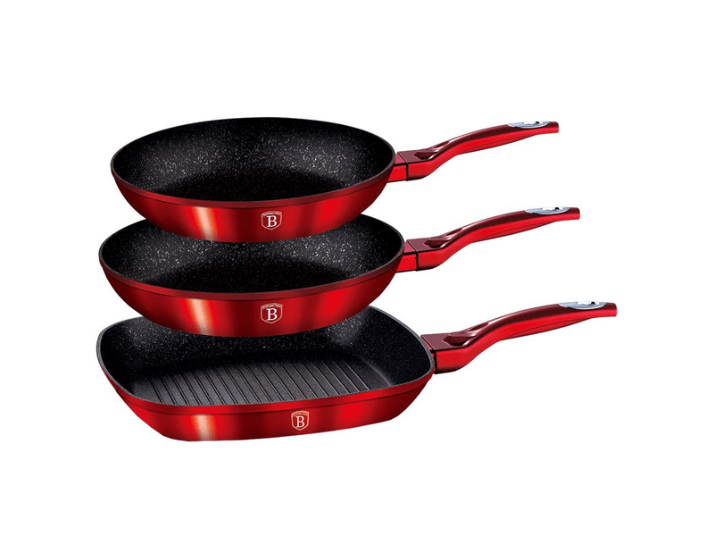 Berlinger Haus BH1289N 3 részes serpenyő szett, Burgundy