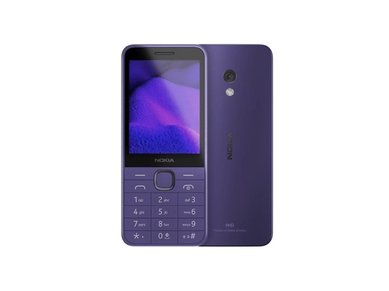 Nokia 235 4G (2024) Mobiltelefon, lila + Telekom SIM