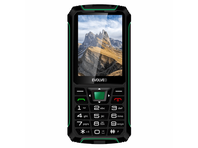 Evolveo StrongPhone W4 Mobiltelefon, fekete/zöld